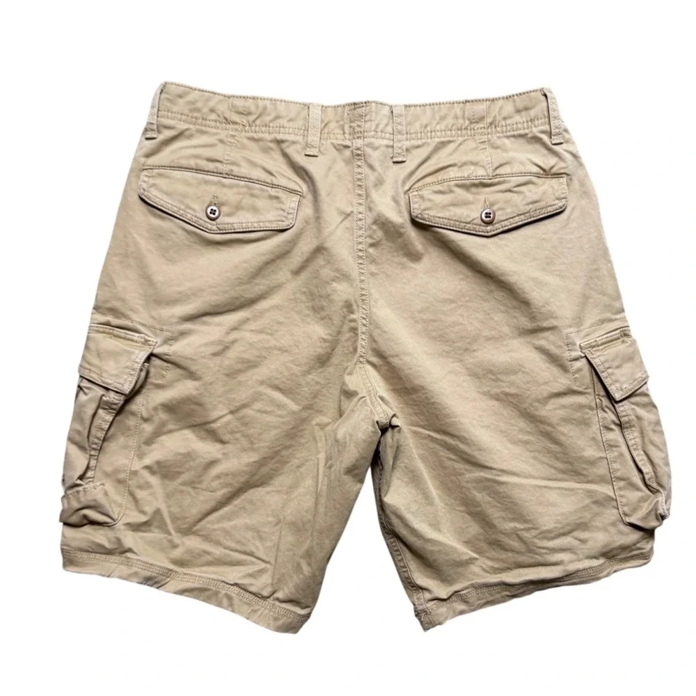 Gap Cargo Short Mens 34 11 Inch Inseam Khaki Utility Stretch EUC